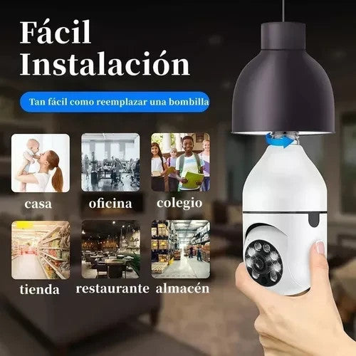 ¡Explora la Seguridad Total con la Cámara de Bombillo 360°! AllUneedStore